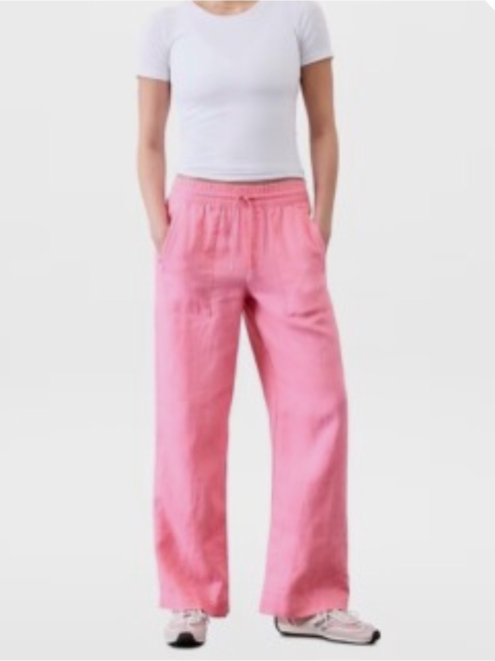 Athleta Coral Pink Elastic Waist Pull-On Pants